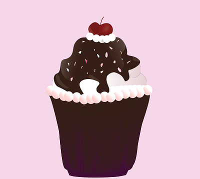 cupcake illustration cupcakes digitalart ideas illustration sweet vector