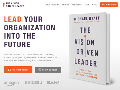 The Vision Driven Leader Book Sales Page branding design ui ux website wordpress wordpress theme