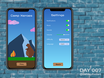 Daily UI 007 - Settings app app design branding dailyui dailyui007 digital art drawing graphic design illustration nature photoshop settings page typography ui ux ux ui design vector vector illustration videogame videogame design