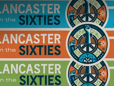 Lancaster History Exhibit Branding banner brand design branding clean design identity illustration type typography vector vintagedesign