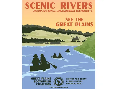 Scenic Rivers art branding design graphic design illustration nature poster poster art poster design river vector