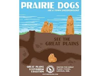 Prairie Dogs animals art branding design graphic design illustration nature poster poster art poster design vector