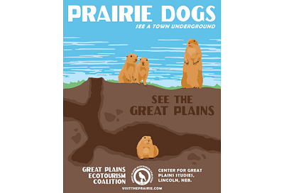 Prairie Dogs animals art branding design graphic design illustration nature poster poster art poster design vector