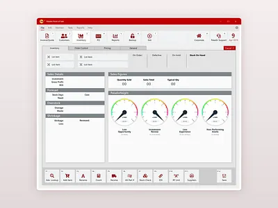 Paladin POS Reports Page desktop app fluent design system point of sale product design ui ux windows app