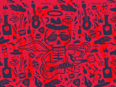 Mojo Grill abstract art art direction brand identity branding branding identity color design draw dribbble food graphic design illustration logo music pattern typography