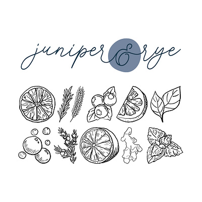 Juniper & Rye - Logo & Illustrations branding illustration illustrations logo logo design logos packaging packaging design typography