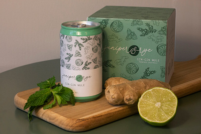 Juniper & Rye - Gin Gin Mule branding illustration logo design packaging packaging design typogaphy