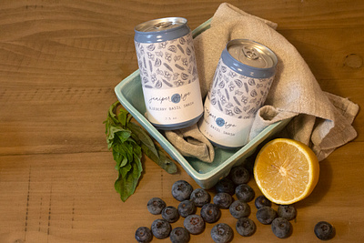 Juniper & Rye - Blueberry Basil Smash branding illustration logo design packaging design product photography typography