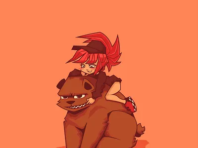 Just smile! ai animal art bear character digitalart girl illustration illustrator smile vector