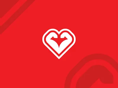 Love Gym Logo Concept | Logo For Sale apparel arms brand fitness fitness logo gym gym logo hands logo logo design logo for sale logoground love masculine minimalist modern muscle simple sport sport logo