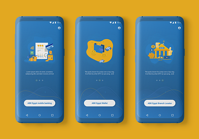 abk mobile apps hub con app app design bankingapp blue business illustraion interface ui uidesign
