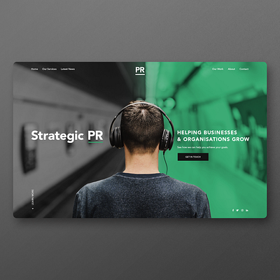 Strategic PR landing page app design graphic design homepage landingpage marketing strategy consulting ui uidesign ux uxdesign webdesign website design