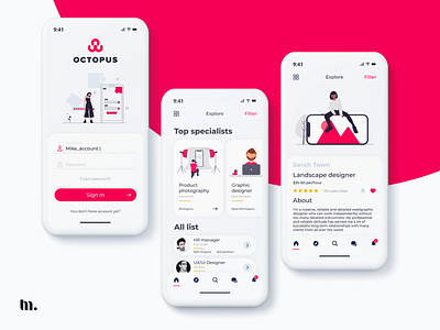 Octopus search | UX/UI design mobile application app app design app illustration app ui app ui ux application application design art design dribbble figma illustration logo minimal branding ui uidesign uiux ux uxdesign