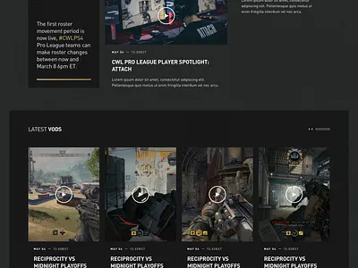 Call of Duty World League: London Fan Site data esports event gaming home homepage hub layout sports tournament