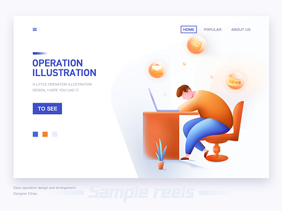 Operation illustration illustration ui