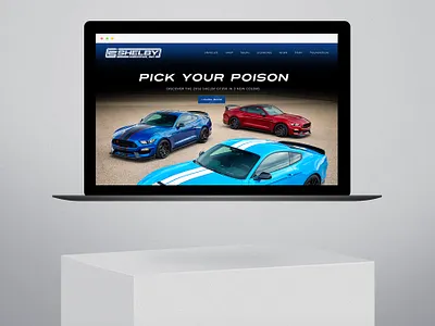 Shelby Web Design automotive cars contemporary gradient landingpage modern mustang shelby web design