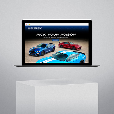 Shelby Web Design automotive cars contemporary gradient landingpage modern mustang shelby web design