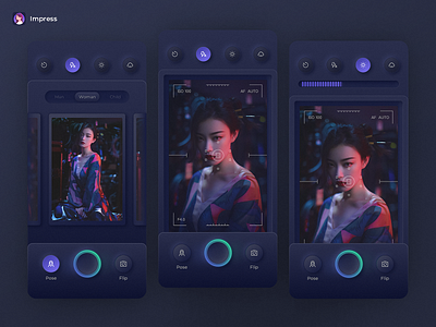 Portrait Photography App-[Impress] app ui