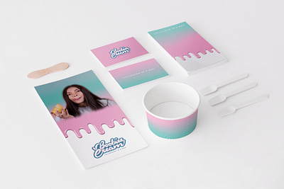 Boobies Cream Branding advertising artwork brand identity branding design designer graphic design icecream illustrator labeldesign logo logo design photoshop