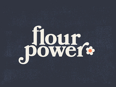 Flour Power 70s branding design logo retro typography