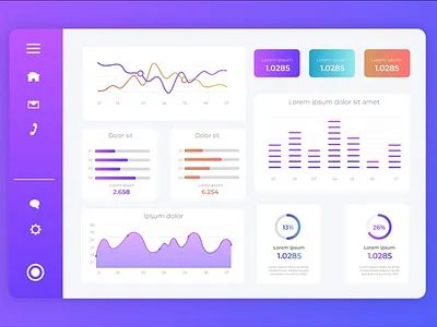 Dashboard gradient user panel template 23 2148362696 app branding design illustration illustrator logo minimal ui ux web