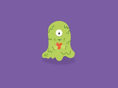 Lil monster illustration slime valentine vector