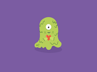 Lil monster illustration slime valentine vector