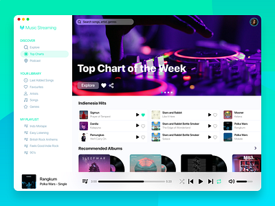 Music Streaming design ui