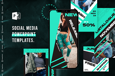 Social Media PowerPoint Template advertising art blog blogger branding design elegant instagram instagram posts instagram stories instagram stories pack instagram stories template instagram story template instagram template modern posts social media social media pack social media template social media templates