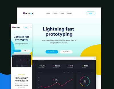 Figma Startup Landing Page Template design design resources figma freebies landing page ui ui components website