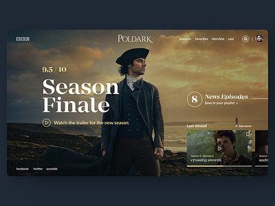 Poldark Site carousel carrousel parallax poldark serie tv tv app tv series tv show tv shows