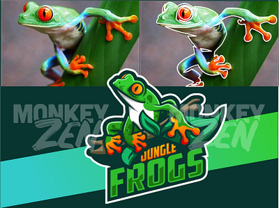 frog logo design cartoon cartoons charachter e sport esport frog frog logo frogs game gamer jungle logo logodesign mascot sketch sport twitch