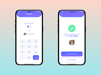 Fintech App - Money Transfer Page app fintech payment app ui uidesign