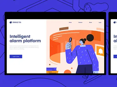 Web illustration 02 design girl illustration intelligent web illustration 插图 设计