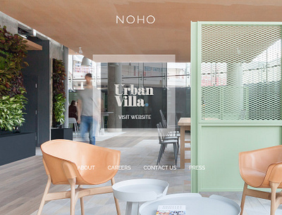 Urban Villa Homepage Mockup hotel website