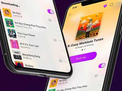 Playlist Music app blur design interaction ios music playlist sketch ui uidesign ux vietnam vietnamdesign
