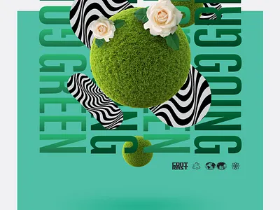 GOING GREEN x JAYA GROCER POSTER aesthetic art direction branding concept design design illustrator poster art poster design vector