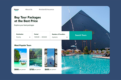 Travel Guide design illustration illustrator simple typography ui ux web website