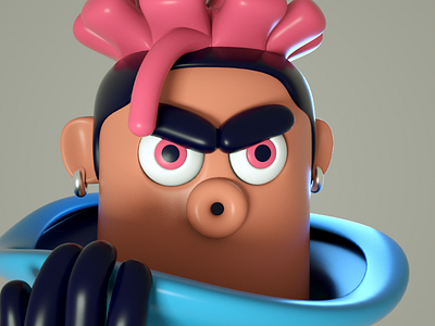 ninja 3d c4d character illustration maya ninja octane photoshop
