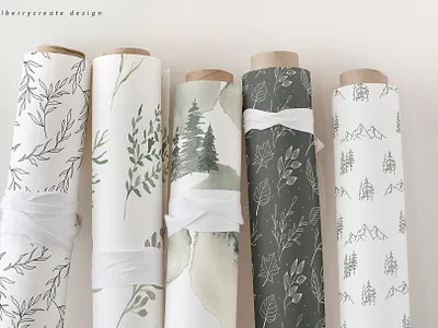 Coniferous Forest SEAMLESS PATTERN forest leaves mountain packaging pattern seamless pattern tree