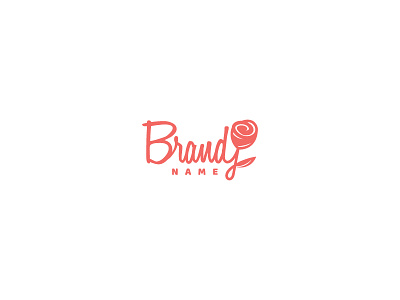 Rose Flower Logo beauty bloom fashion feminine flora floral florist flower for sale girl logo logos logotype love natural nature red romance rose typography