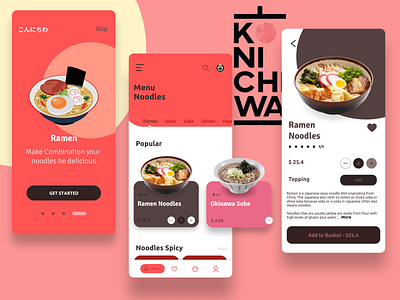 Noodles Japanase app clean design dribbble figma food ios japanese culture japanese food noodles product design skecth ui ux xd design