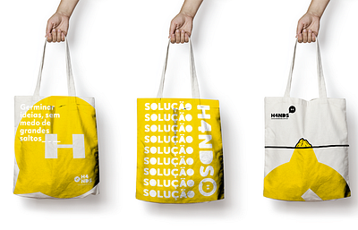 Tote Bag H4NDS branding design golend ratio logo minimal vector visual identity