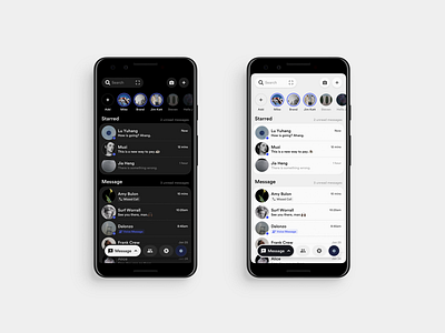 Social Concept Application (Dark & Light) app application behance concept dark design google google design layout layoutdesign light pixel platform sketch social social app socialmedia ui