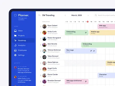 Roadmap — Planner app desktop desktop app grid ipad ipad app manage projects roadmap timeline web web app web design workflow