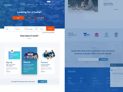 Housing Hub Website Proposal hompage landing page landing page design webdesign website website concept