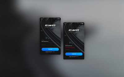 Ruaven App login app design app ui login login box