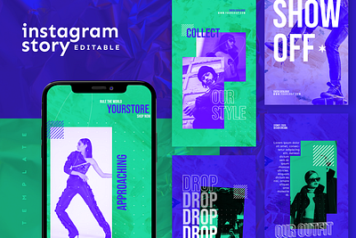 INSTAGRAM STORIES TEMPLATE advertising boys branding design girl hypebeast illustration instagram instagram stories instagram template social media social media design social media pack social media templates template youth