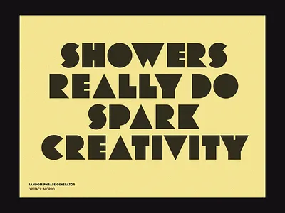 Morro: Random phrase generator font fonts type type design typeface typography