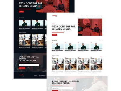 Hackflix: Tech content for hungry minds branding design identity logo minimal typography ui ux web website